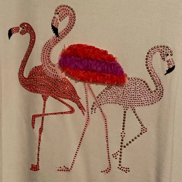 Pink Flamingo T-shirt top - Picture 1 of 6